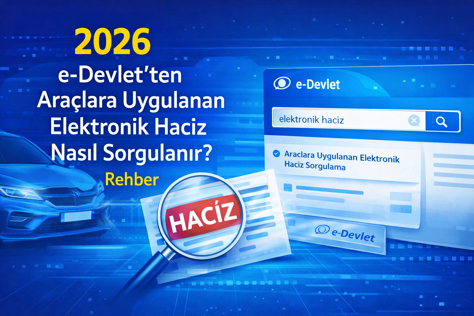 Araçlara Uygulanan Elektronik Haciz Sorgulama (GİB) | e-Devlet Rehberi 2026